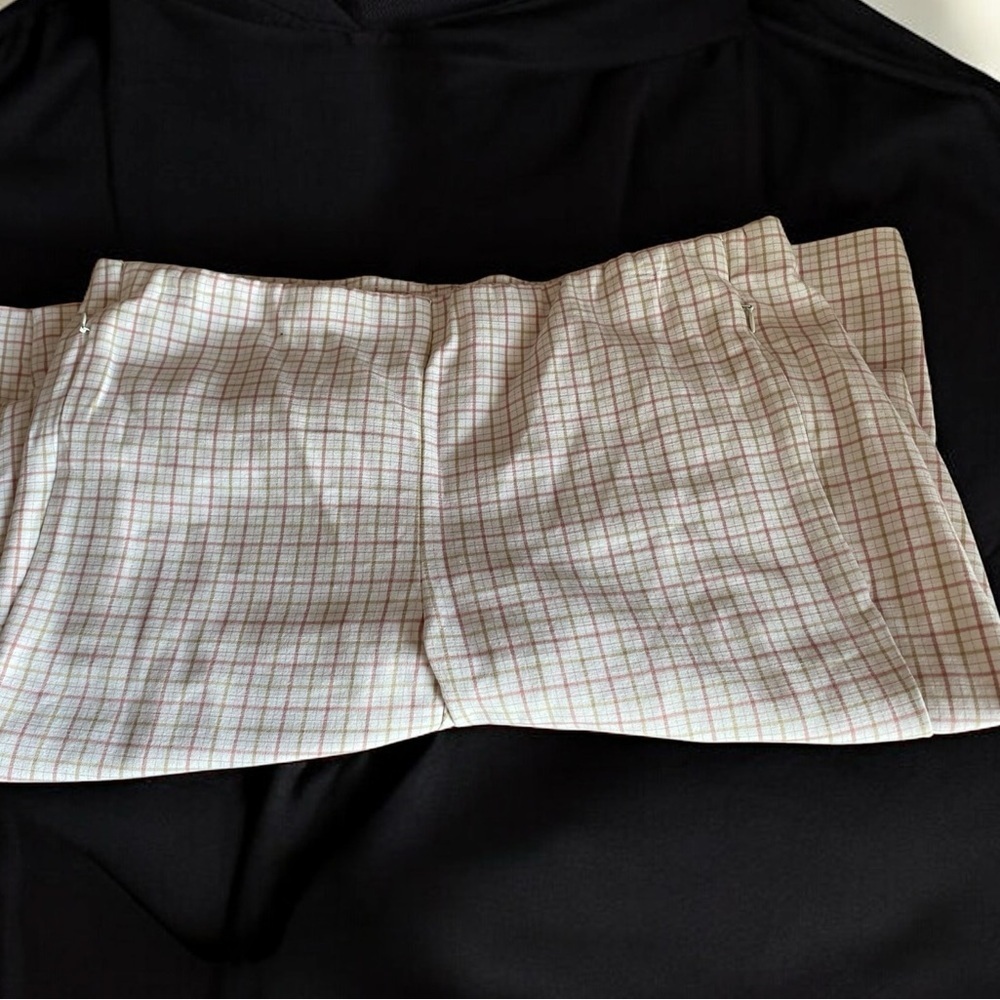 🌟 J. Jill Cotton stretch Pants Cream Tan, White Baby Pink comfy striped pants - Picture 6 of 14